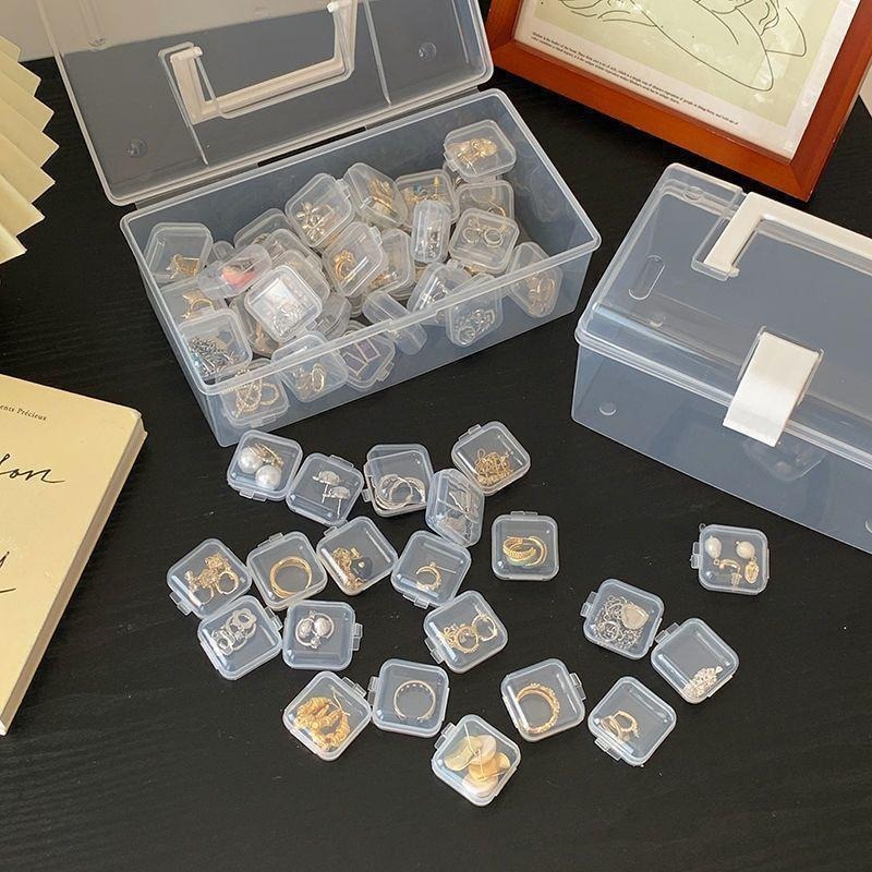 Jewelry Storage Box Women's New 2024 Earrings Ring Necklace Organizing Large Capacity Portable Jewelry Box Storage Box