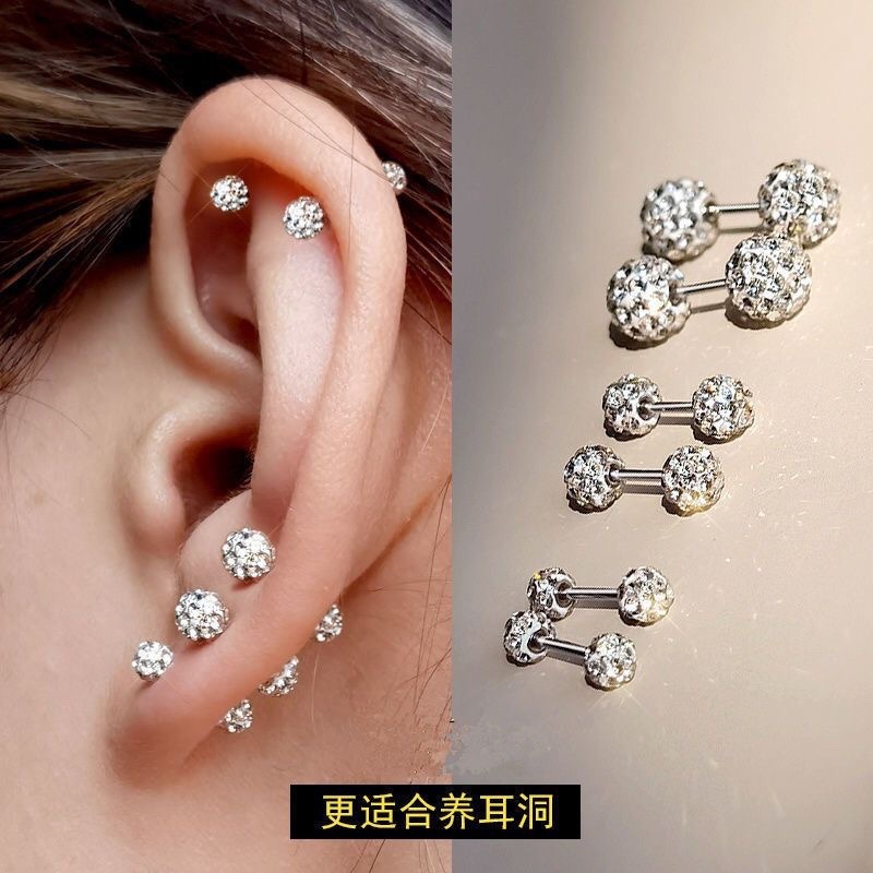 Explosive light luxury earrings for women sleeping without picking up ear piercings niche high-end ins style earrings