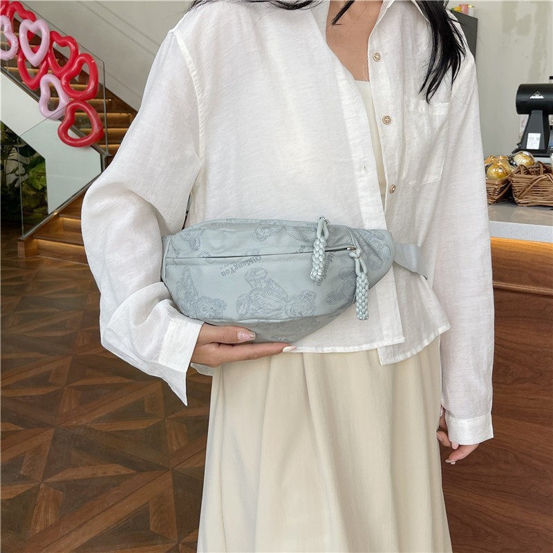2024 spring new trendy sports niche casual large-capacity waist bag casual crossbody chest bag casual bag for women