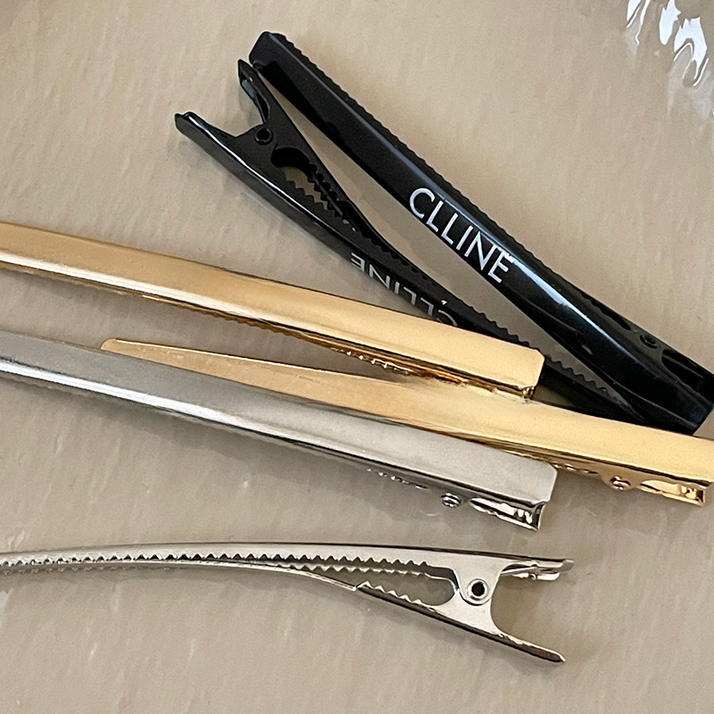 Metal letter one-word clip side clip bangs clip new high-end broken hair forehead clip headdress hair clip