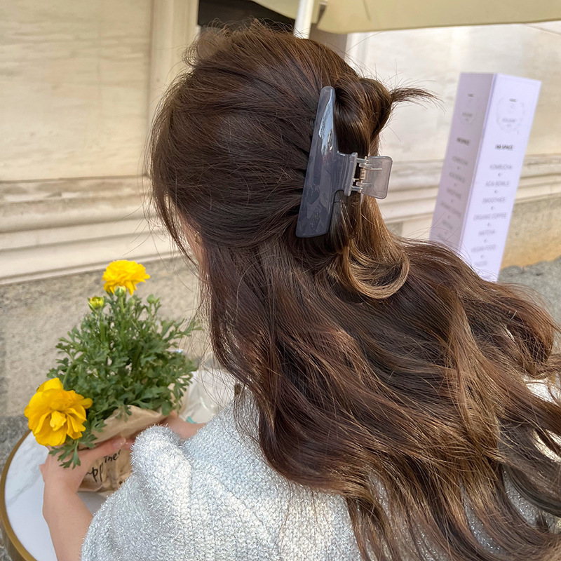 Spring and summer acrylic large hair clip hair clip for the back of the head new temperament shark clip headwear for women