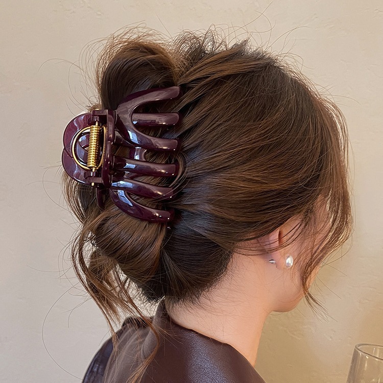 Ju Neng Catch ~ Pumpkin Clip Large Hair Volume Shark Clip 2024 New Style High-end Back of the Head Hair Clip