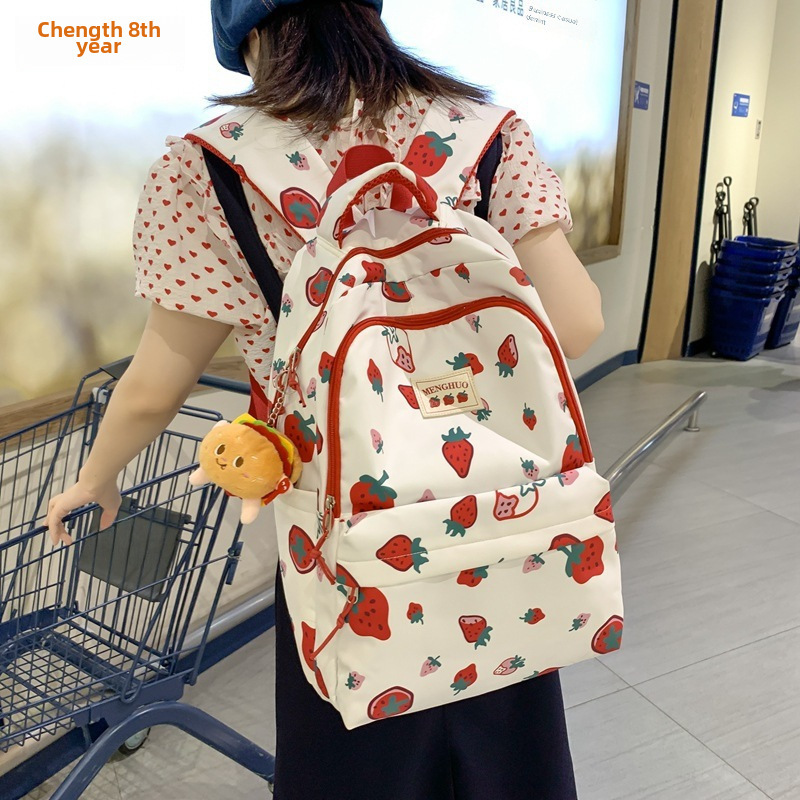 Japanese style ins cute soft girl girl schoolbag lightweight middle school student backpack forest style fresh primary school student backpack