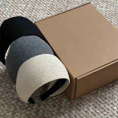 Yi Mengling's same retro knitted pit strip widened headband to cover the hair seam and increase the top of the head non-slip hairpin pressure hair ribbon