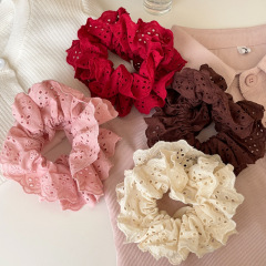 Zhao Lusi's same style lace large intestine hair tie, fabric lace headband, sweet forest style girl's rubber band ponytail hair accessory