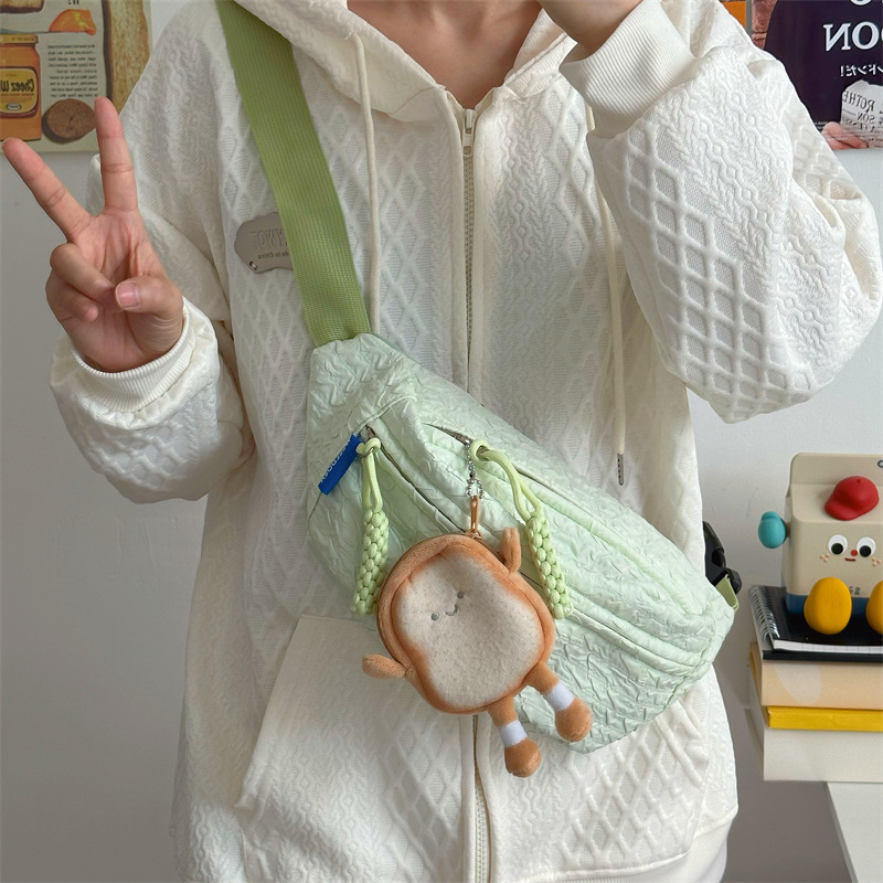 Lightweight and cute soft girl diagonal waist bag Japanese style ins fresh simple fashion small bag female forest girl chest bag