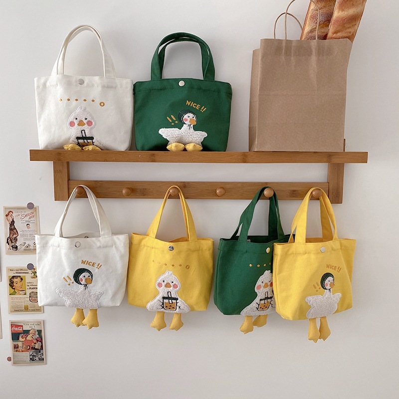Yeyu/Autumn and Winter New Cute Shoulder Handbag Cartoon Duck Plush Embroidered Small Bag