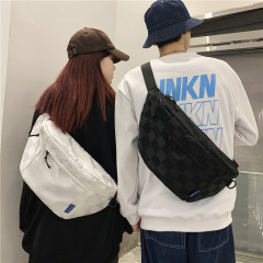 Korean style sports chest bag 2024 new men's fashion trend student shoulder bag personalized casual crossbody bag