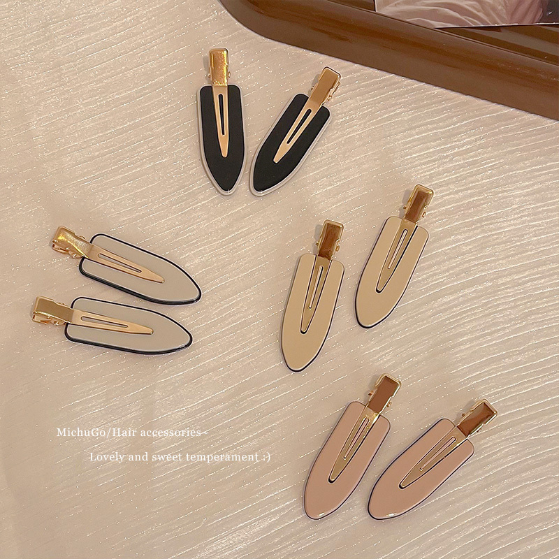 Seamless hair clip for women's summer bangs clip internet celebrity new style forehead small hair clip side duckbill clip headwear