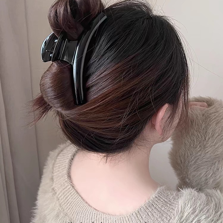 Flowers and Boys 5 Dilireba's same style hair clip acetic acid black hair clip temperament plate hair clip shark clip wholesale