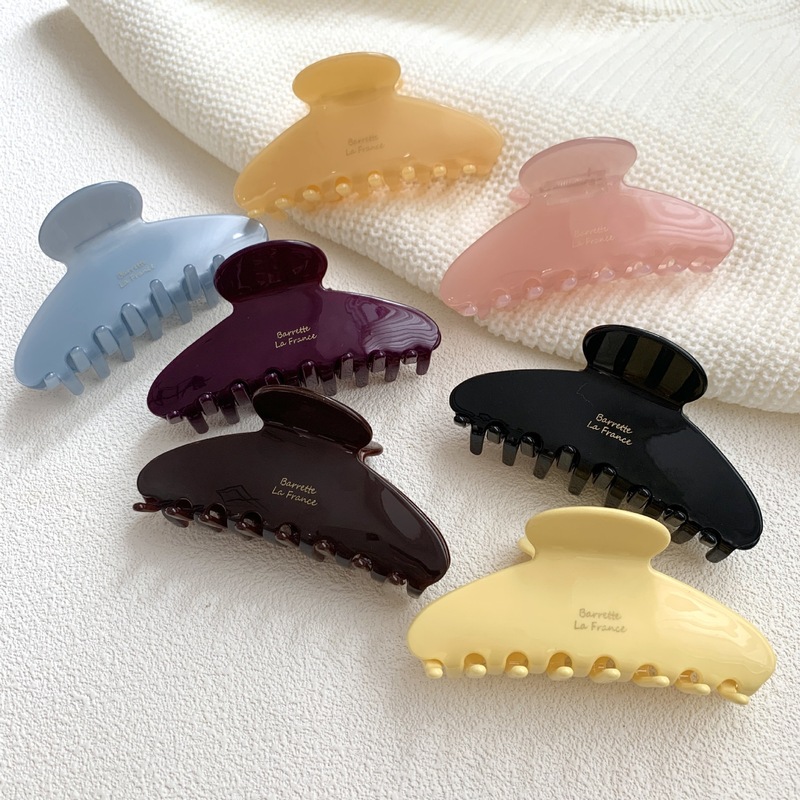 Korean Gold Label New Acetic Acid Clip Ancora Red Hair Clip Classic Simple Hair Clip Feminine Cross-Border Shark Clip