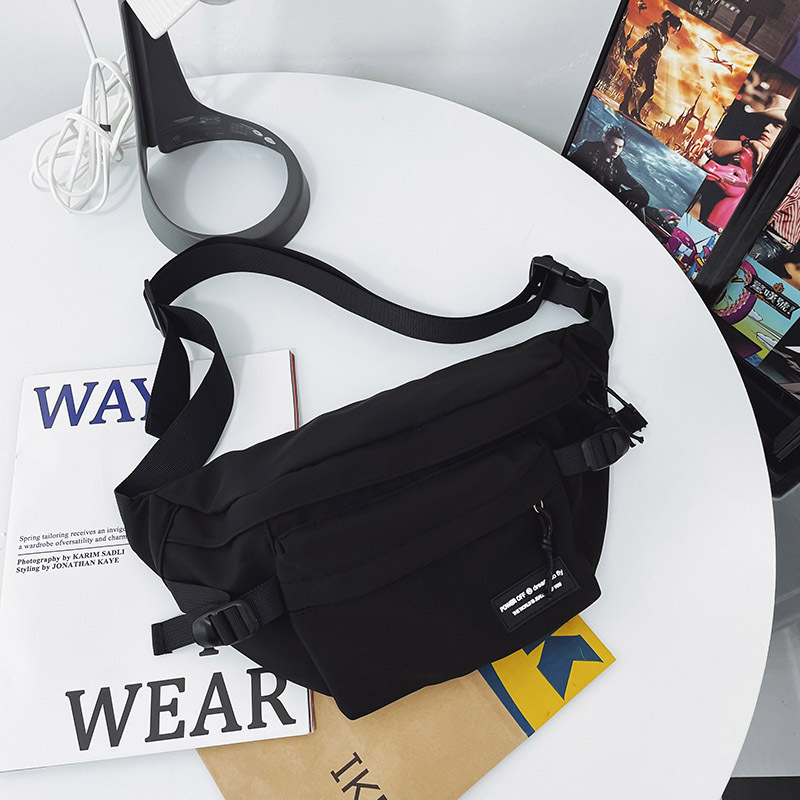 Japanese ins Harajuku style daily casual men's chest bag crossbody bag personality sports versatile women's waist bag