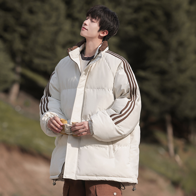 2024 new winter Korean style small thickened simple stand-up collar casual jacket