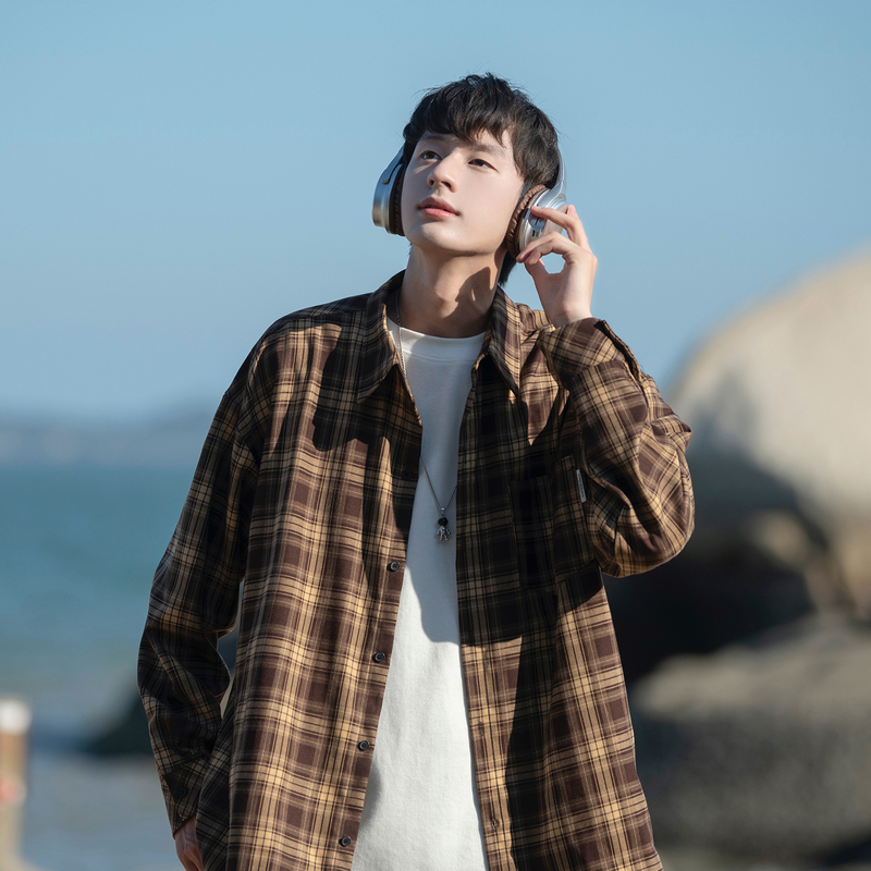 autumn plaid long sleeve shirt