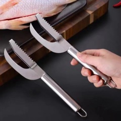 Stainless steel fish scale planer fish belly knife household convenient fish scale remover fish scale scraper two-in-one kitchen gadget