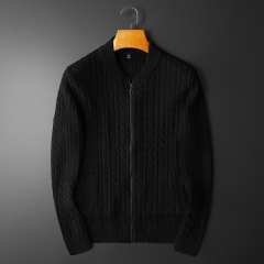 Men's cardigan autumn and winter new sweater knitted zipper jacket