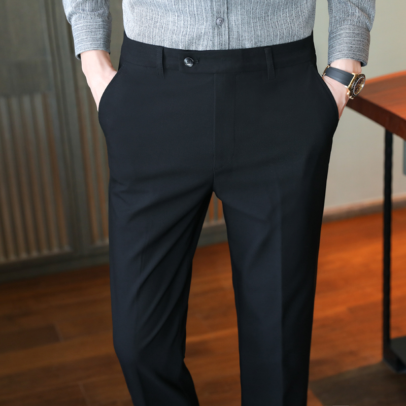 Plus size casual pants men's suit pants business long pants petite trousers