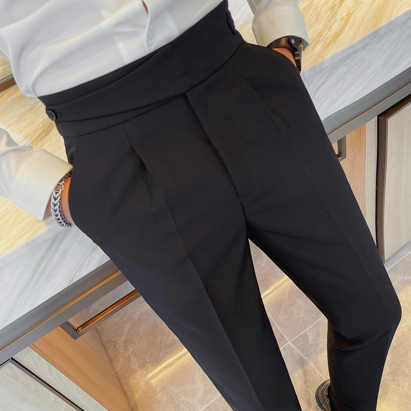 Solid color trousers for men, solid color trousers, business casual and versatile pencil pants
