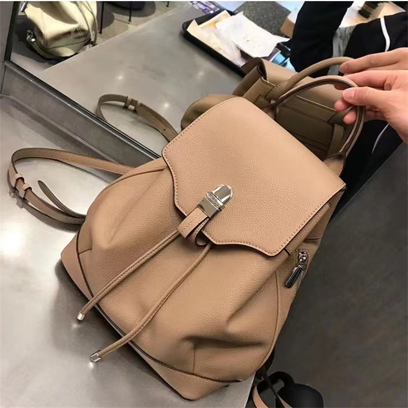 Hot Leather Goods Simple Women's Backpack Internet Celebrity Same Style Large Capacity Casual Student School Bag Computer Bag