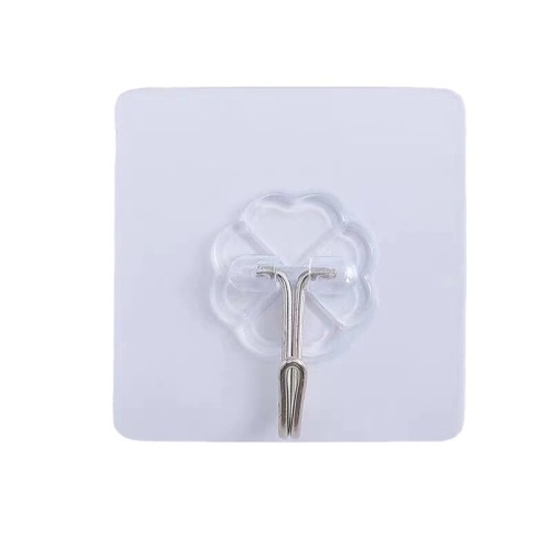 Manufacturer's adhesive hook, punch-free, traceless transparent hook, self-adhesive hook, bathroom kitchen coat and hat hook
