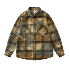 New autumn and winter long-sleeved shirt blue yellow