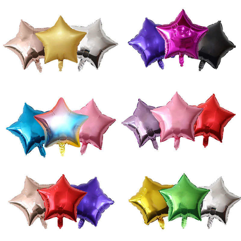5 inches 10 inches 18 inches five-pointed star light plate aluminum film balloons wedding birthday party event decoration balloon wholesale