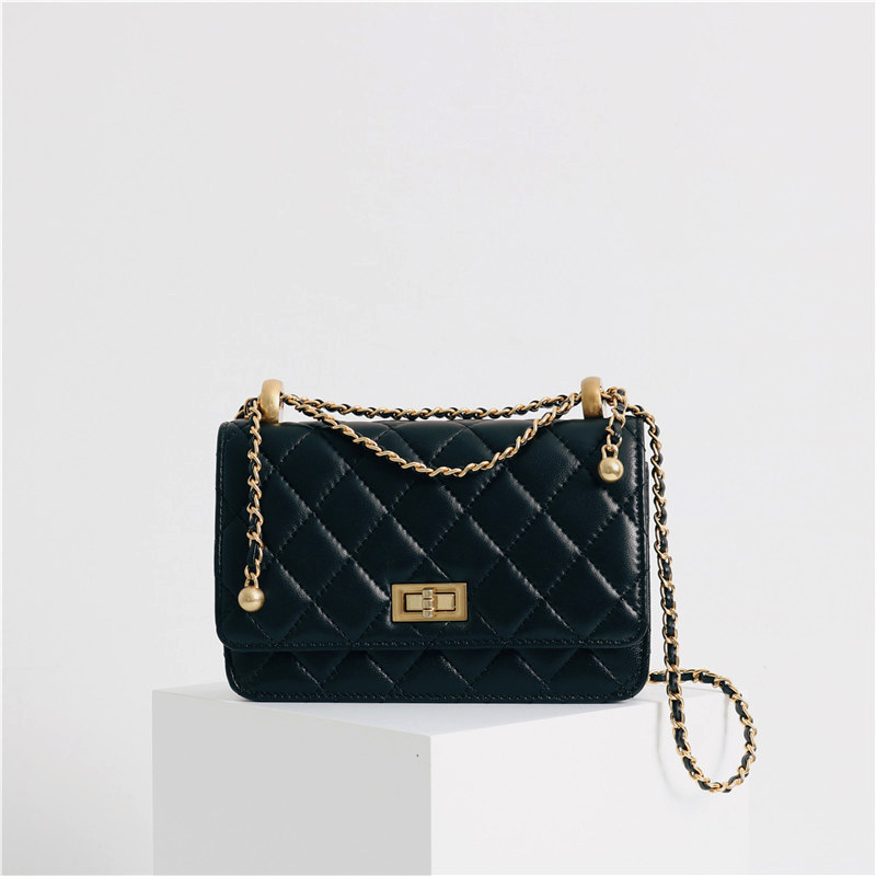 Arch Bridge Diamond Bag 2024 Spring New Sheepskin Small Fragrance Style Shoulder Messenger Bag Small Gold Ball Small Square Bag Women's Bag