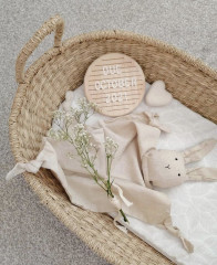 15*15cm round pure oak letter message board baby one month old photo props