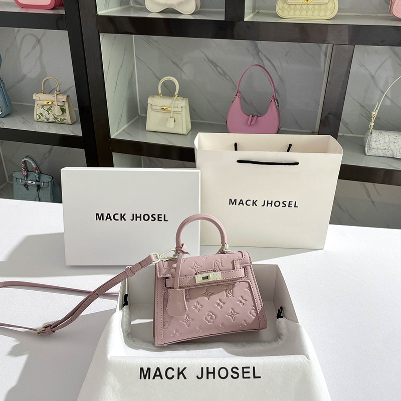 Fashionable French niche Kelly bag 2024 new retro commuter pink handbag wholesale