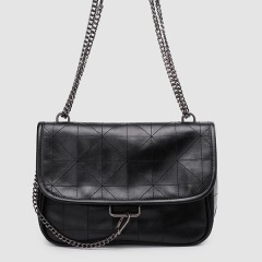 Z's new women's bag 2024 black versatile rock bag shoulder crossbody bag rhombus chain wandering women's bag