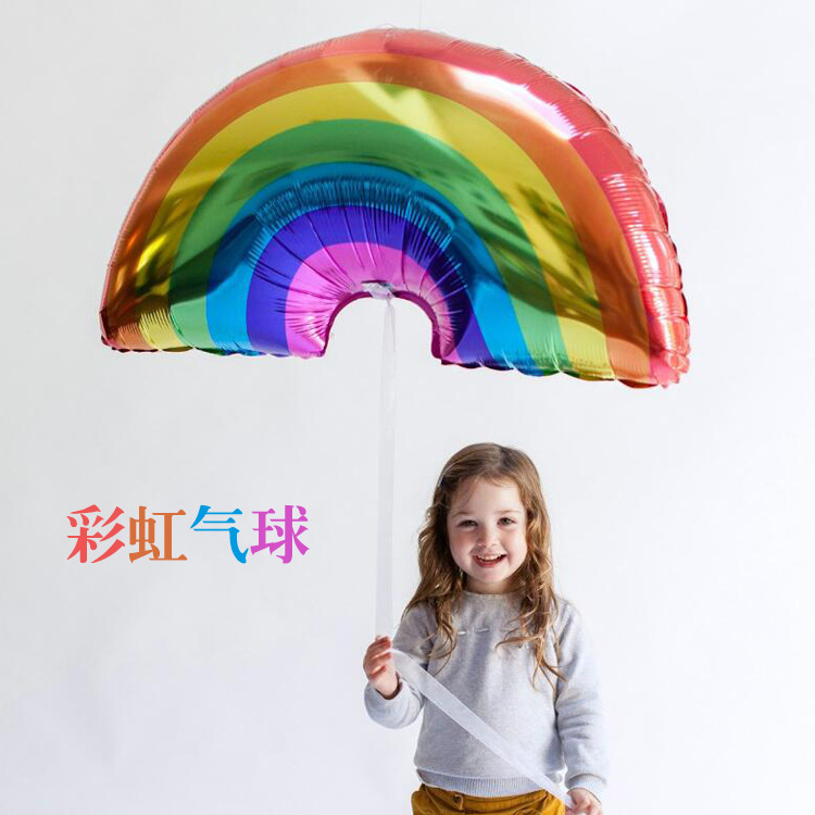 Directly supplied from the manufacturer, large rainbow balloons for children's birthday parties, decorative balloons for events, parties and celebrations