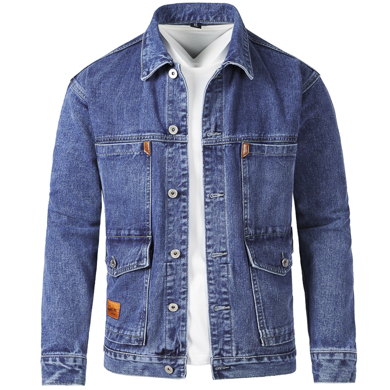 Spring and Autumn Four Seasons Men's Denim Jacket Korean Style Trendy Jacket Denim Jacket Top