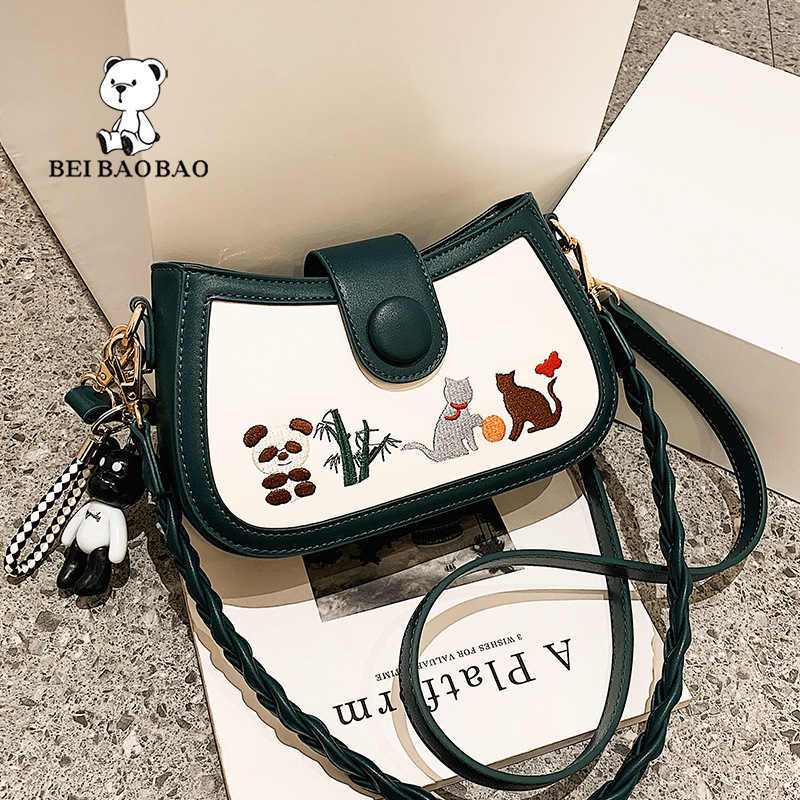 North Bag Source Factory Bag Western Style Shoulder Crossbody Bag Underarm Cute Cat Women's Bag Embroidery