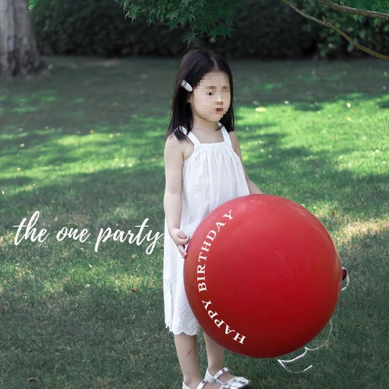 Dark red 36-inch colorful balloons thickened baby's first birthday arrangement outdoor photo decoration props