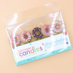 Childlike colorful donut birthday candle cake decoration plug-in ins style cute donut small candle decoration
