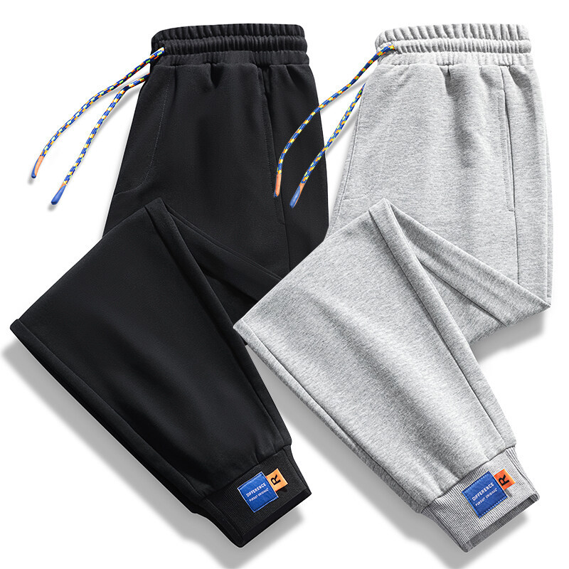 Pants men's spring Korean style trendy leggings sweatpants pure cotton loose gray sweatpants men's casual