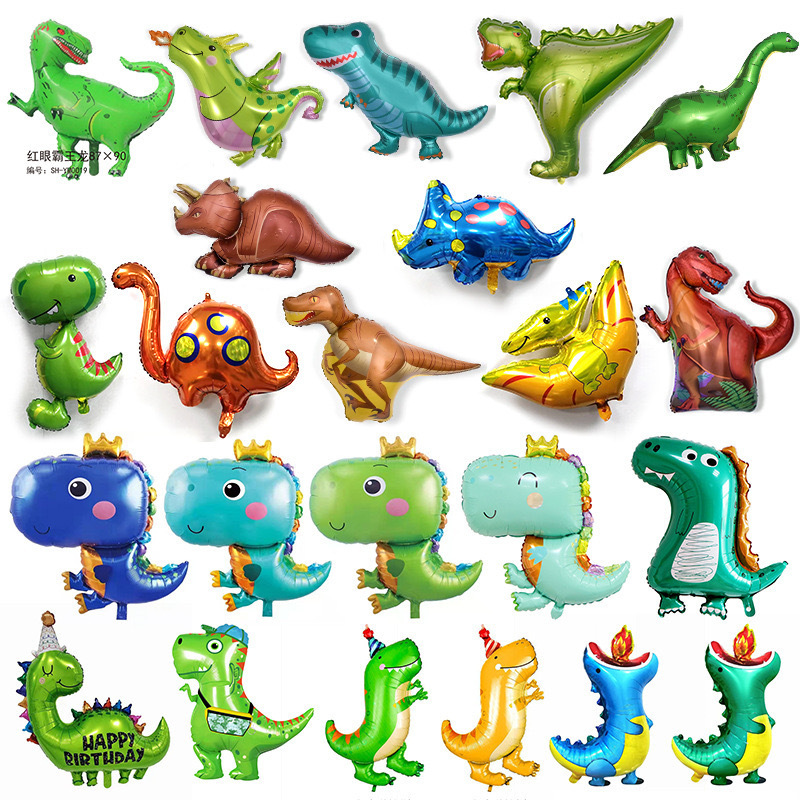Night Market Large Animal Floating Aluminum Film Balloon Cartoon Jungle Party Birthday Atmosphere Decorative Balloon Wholesale