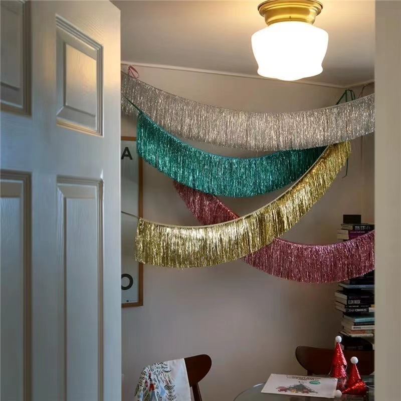 10CM-20CM glitter silk tassels and beard costume stage decoration gold and silver silk lace accessories gold and silver rain silk