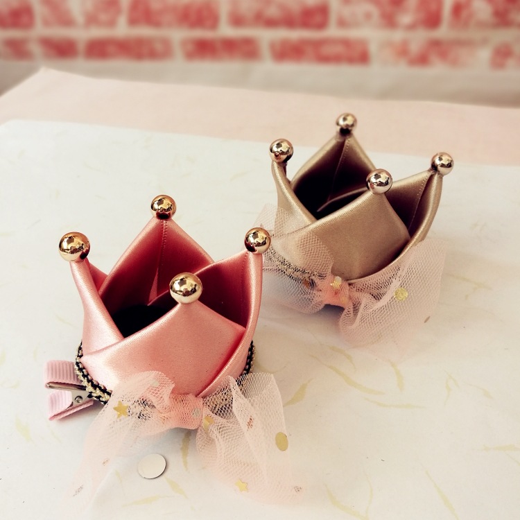 Factory store Korean children's headwear wholesale birthday party crown girl princess baby side clip hair clip ET601