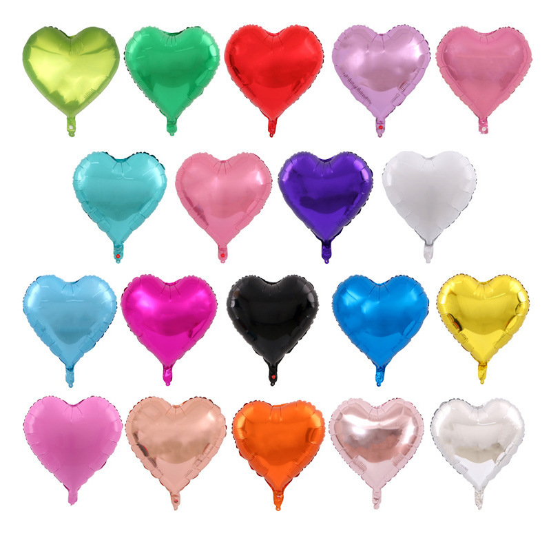 Source manufacturer 18-inch aluminum film love balloon holiday decoration wedding aluminum foil heart-shaped light board balloon