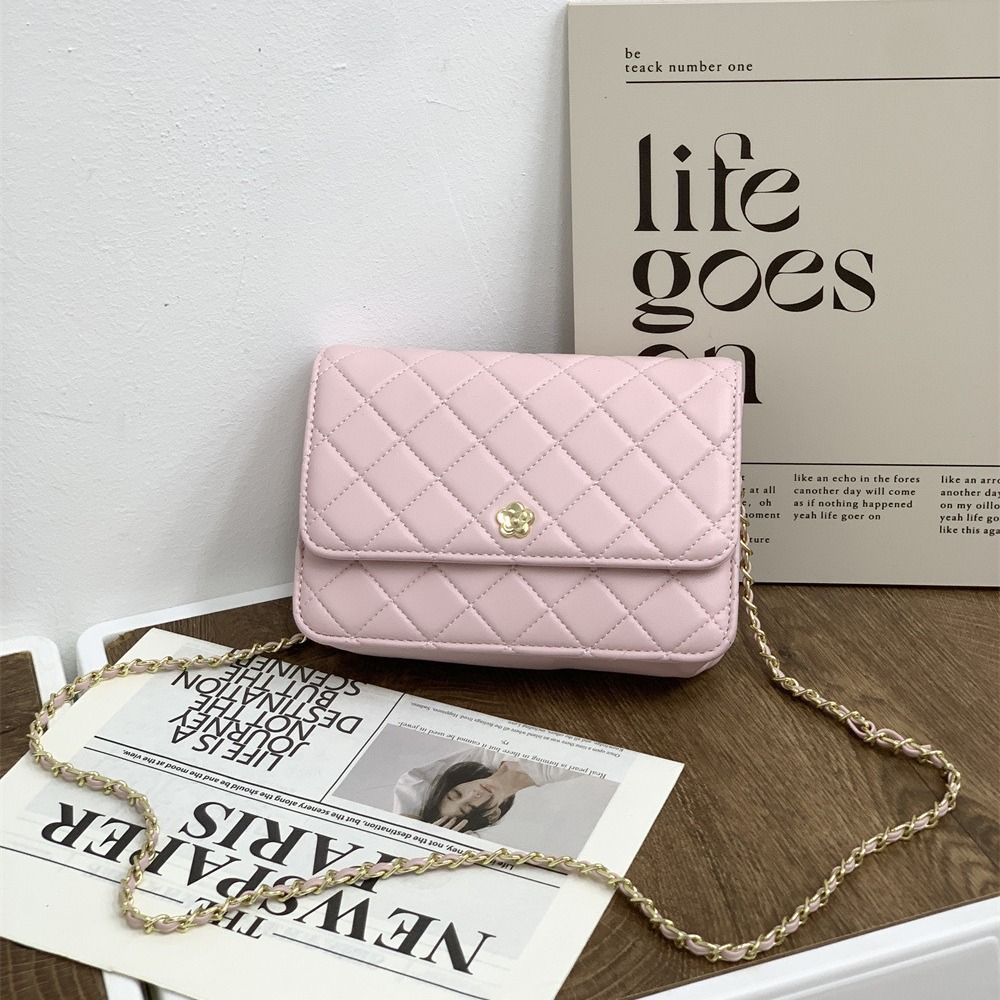 Korean style small fragrant style rhombus chain bag new fashion versatile small square bag niche Bags single shoulder crossbody bag for women