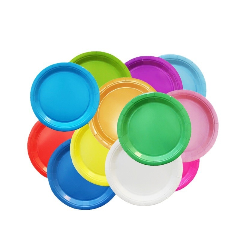 Disposable cake plate white paper plate handmade kindergarten children diy painting hand-painted art production materials