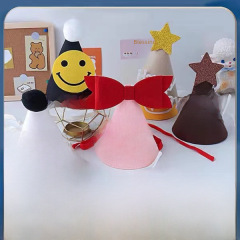 Korean ins style creative diy felt birthday hat children's birthday party crown decoration hat baby one-year-old hat