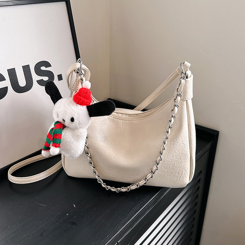 Large-capacity bag women's Korean style fashion pleated tote bag 2024 spring new niche simple casual shoulder bag