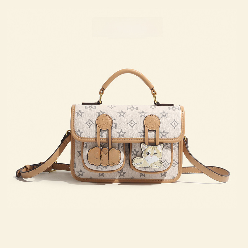Cat Cute Multi-compartment Practical Bag Autumn and Winter New Handheld Crossbody Bag for Women