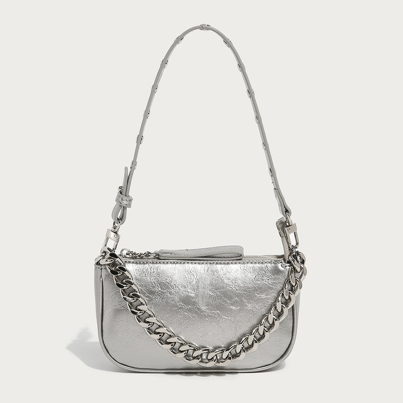 Korean style niche fashion armpit bag, women's mobile phone bag, versatile one-shoulder cross-body bag, hand-held chain bag, cross-border trend