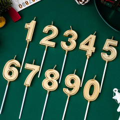 Champagne gold digital candle birthday cake decoration environmentally friendly smoke-free small candle party children's cartoon dessert table