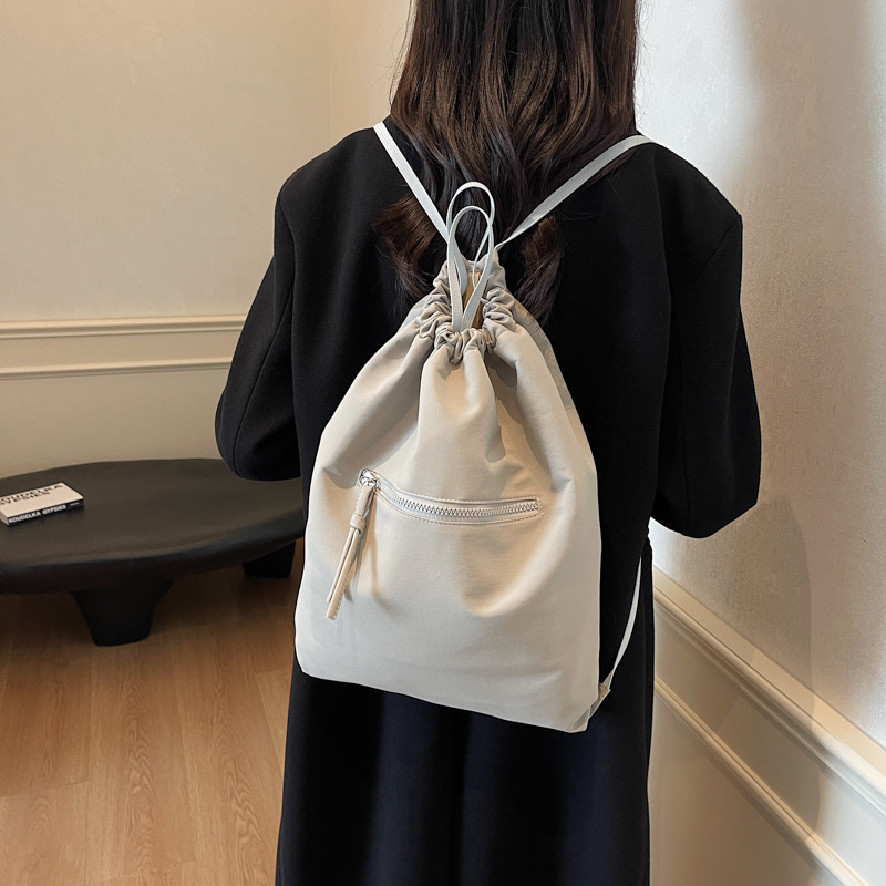 Korean casual bag women's large-capacity sports and fitness bucket bag bag waterproof cloth bag lightweight backpack
