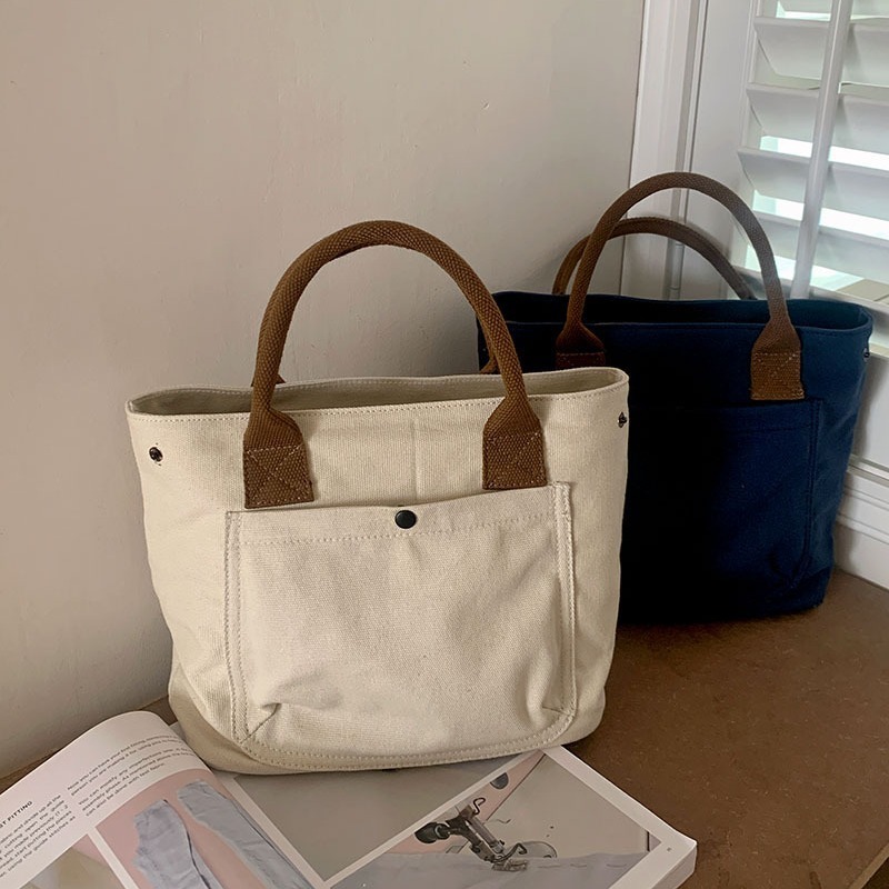 2024 New Canvas Bag Women's Tote Bag Women's Fashion Handbag Fabric Bag Japanese Lunch Bag Women's Bag