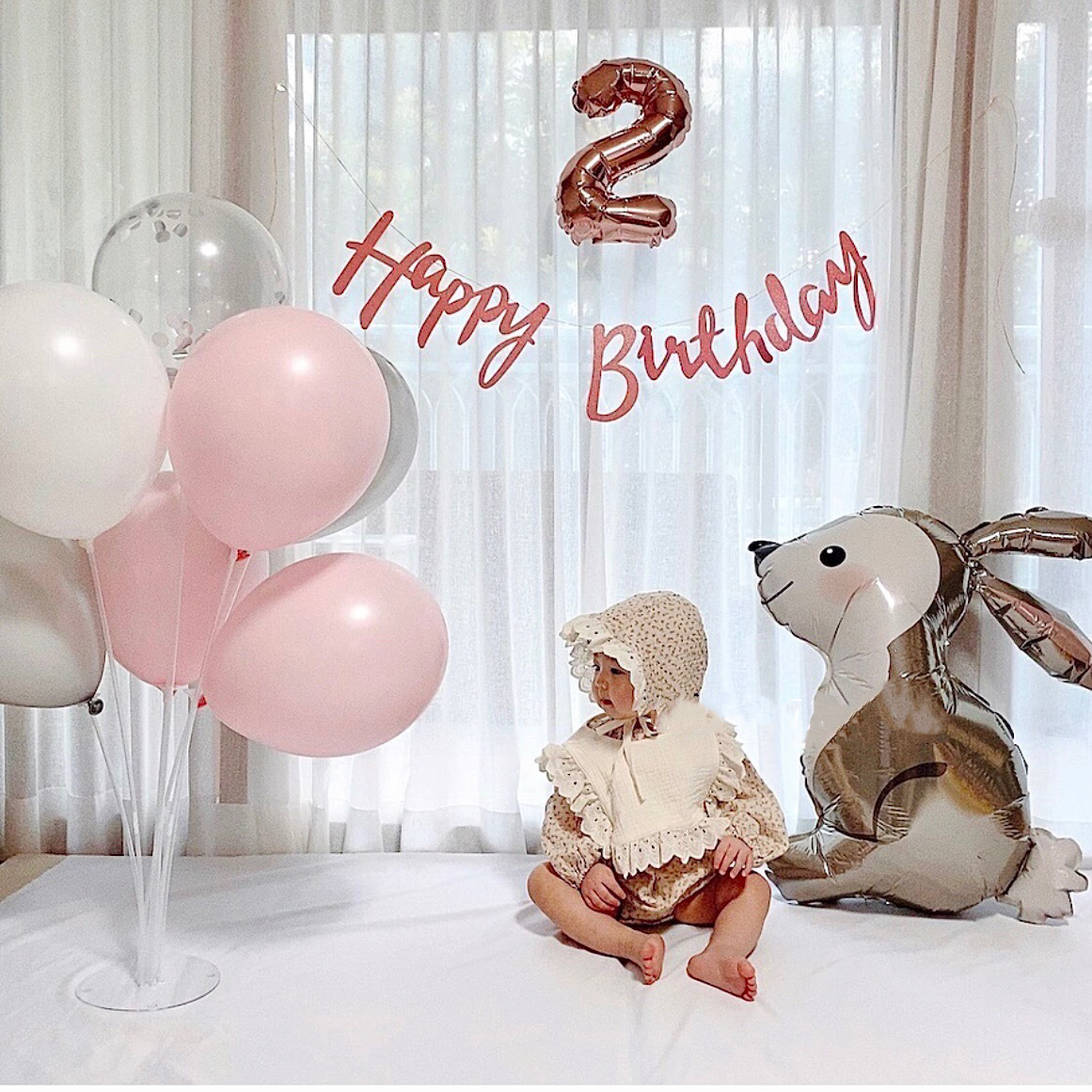 ins happy birthday pull flag conjoined happybirthday baby birthday 100 days full moon decoration pull flag pull flowers